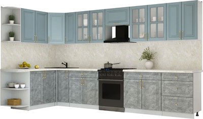 Кухонный гарнитур Интерлиния Мила Шато 1.7x3.7 LV - фото