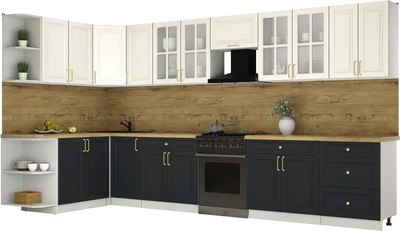 Кухонный гарнитур Интерлиния Мила Шато 1.7x3.8 LV - фото