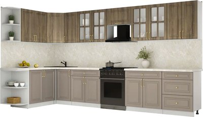 Кухонный гарнитур Интерлиния Мила Шато 1.7x3.8 LV - фото