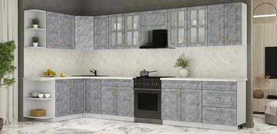 Кухонный гарнитур Интерлиния Мила Шато 1.7x3.8 LV