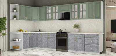 Кухонный гарнитур Интерлиния Мила Шато 1.7x3.8 LV