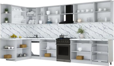 Кухонный гарнитур Интерлиния Мила Шато 1.7x3.8 LV