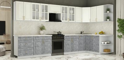 Кухонный гарнитур Интерлиния Мила Шато 1.7x3.8 PR