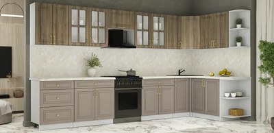 Кухонный гарнитур Интерлиния Мила Шато 1.7x3.8 PR