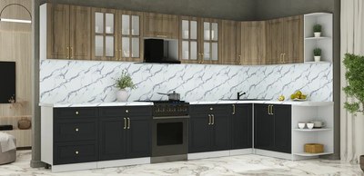 Кухонный гарнитур Интерлиния Мила Шато 1.7x3.8 PR