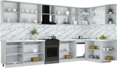 Кухонный гарнитур Интерлиния Мила Шато 1.7x3.8 PR