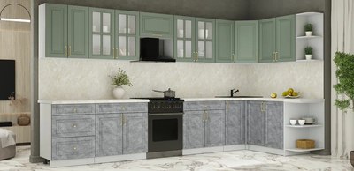 Кухонный гарнитур Интерлиния Мила Шато 1.7x3.8 PR