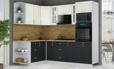 Кухонный гарнитур Интерлиния Мила Шато 1.68x2.4 ВТ LV