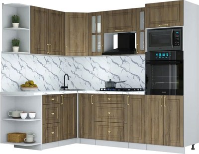 Кухонный гарнитур Интерлиния Мила Шато 1.68x2.4 ВТ LV - фото