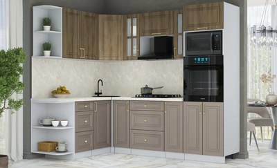 Кухонный гарнитур Интерлиния Мила Шато 1.68x2.4 ВТ LV