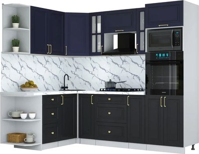 Кухонный гарнитур Интерлиния Мила Шато 1.68x2.4 ВТ LV - фото