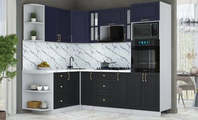 Кухонный гарнитур Интерлиния Мила Шато 1.68x2.4 ВТ LV