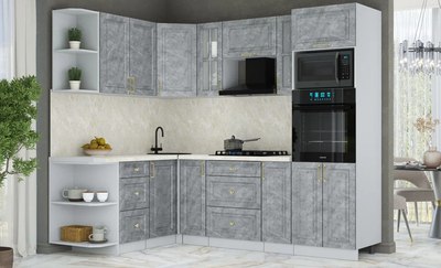 Кухонный гарнитур Интерлиния Мила Шато 1.68x2.4 ВТ LV