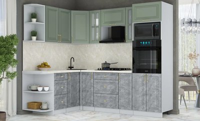 Кухонный гарнитур Интерлиния Мила Шато 1.68x2.4 ВТ LV