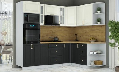 Кухонный гарнитур Интерлиния Мила Шато 1.68x2.4 ВТ PR