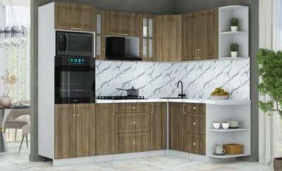 Кухонный гарнитур Интерлиния Мила Шато 1.68x2.4 ВТ PR