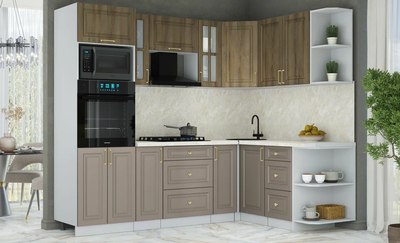 Кухонный гарнитур Интерлиния Мила Шато 1.68x2.4 ВТ PR