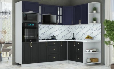 Кухонный гарнитур Интерлиния Мила Шато 1.68x2.4 ВТ PR