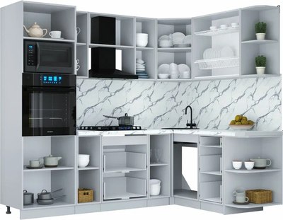 Кухонный гарнитур Интерлиния Мила Шато 1.68x2.4 ВТ PR