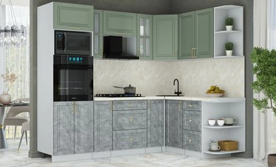 Кухонный гарнитур Интерлиния Мила Шато 1.68x2.4 ВТ PR