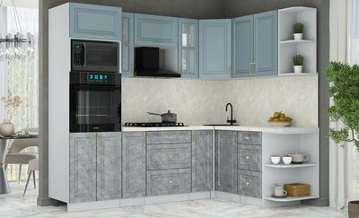 Кухонный гарнитур Интерлиния Мила Шато 1.68x2.4 ВТ PR