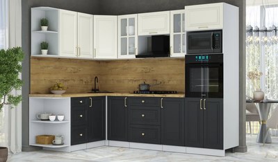 Кухонный гарнитур Интерлиния Мила Шато 1.68x2.6 ВТ LV