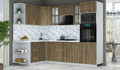 Кухонный гарнитур Интерлиния Мила Шато 1.68x2.6 ВТ LV