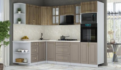 Кухонный гарнитур Интерлиния Мила Шато 1.68x2.6 ВТ LV