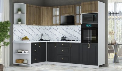 Кухонный гарнитур Интерлиния Мила Шато 1.68x2.6 ВТ LV