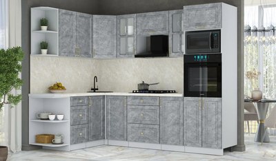 Кухонный гарнитур Интерлиния Мила Шато 1.68x2.6 ВТ LV