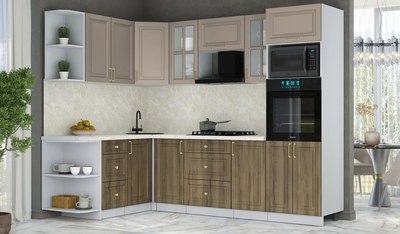Кухонный гарнитур Интерлиния Мила Шато 1.68x2.6 ВТ LV