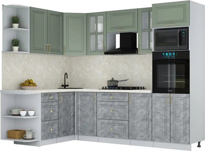 Кухонный гарнитур Интерлиния Мила Шато 1.68x2.6 ВТ LV - фото