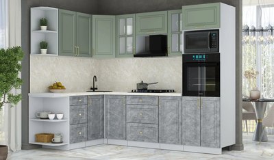 Кухонный гарнитур Интерлиния Мила Шато 1.68x2.6 ВТ LV