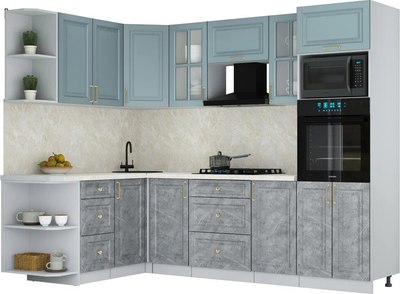 Кухонный гарнитур Интерлиния Мила Шато 1.68x2.6 ВТ LV - фото