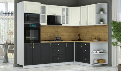 Кухонный гарнитур Интерлиния Мила Шато 1.68x2.6 ВТ PR