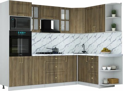 Кухонный гарнитур Интерлиния Мила Шато 1.68x2.6 ВТ PR - фото