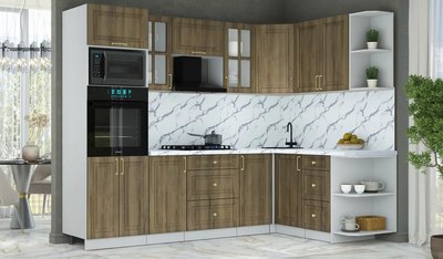 Кухонный гарнитур Интерлиния Мила Шато 1.68x2.6 ВТ PR