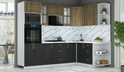 Кухонный гарнитур Интерлиния Мила Шато 1.68x2.6 ВТ PR