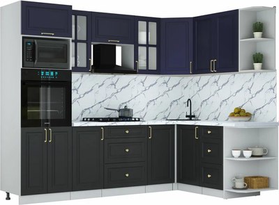 Кухонный гарнитур Интерлиния Мила Шато 1.68x2.6 ВТ PR - фото