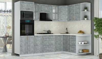 Кухонный гарнитур Интерлиния Мила Шато 1.68x2.6 ВТ PR