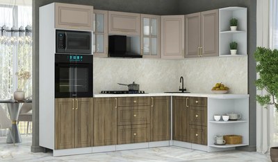 Кухонный гарнитур Интерлиния Мила Шато 1.68x2.6 ВТ PR