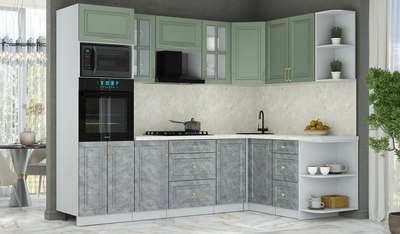 Кухонный гарнитур Интерлиния Мила Шато 1.68x2.6 ВТ PR