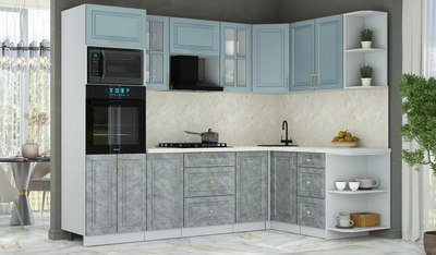 Кухонный гарнитур Интерлиния Мила Шато 1.68x2.6 ВТ PR