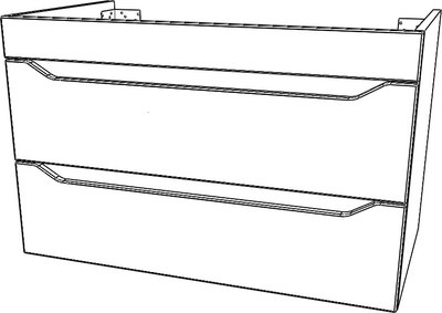 Тумба под умывальник Айсберг Bazis 80 Ева В2 DA5917T