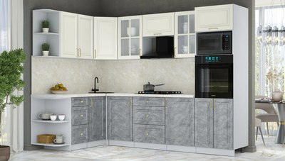 Кухонный гарнитур Интерлиния Мила Шато 1.68x2.8 ВТ LV