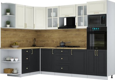 Кухонный гарнитур Интерлиния Мила Шато 1.68x2.8 ВТ LV - фото