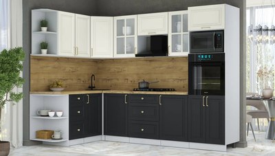 Кухонный гарнитур Интерлиния Мила Шато 1.68x2.8 ВТ LV