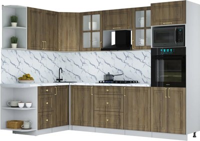 Кухонный гарнитур Интерлиния Мила Шато 1.68x2.8 ВТ LV - фото