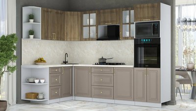 Кухонный гарнитур Интерлиния Мила Шато 1.68x2.8 ВТ LV
