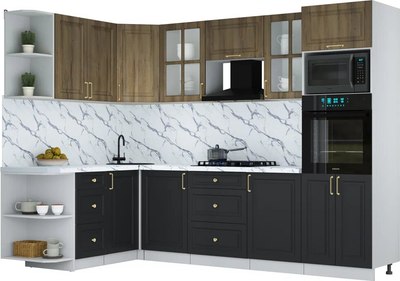 Кухонный гарнитур Интерлиния Мила Шато 1.68x2.8 ВТ LV - фото